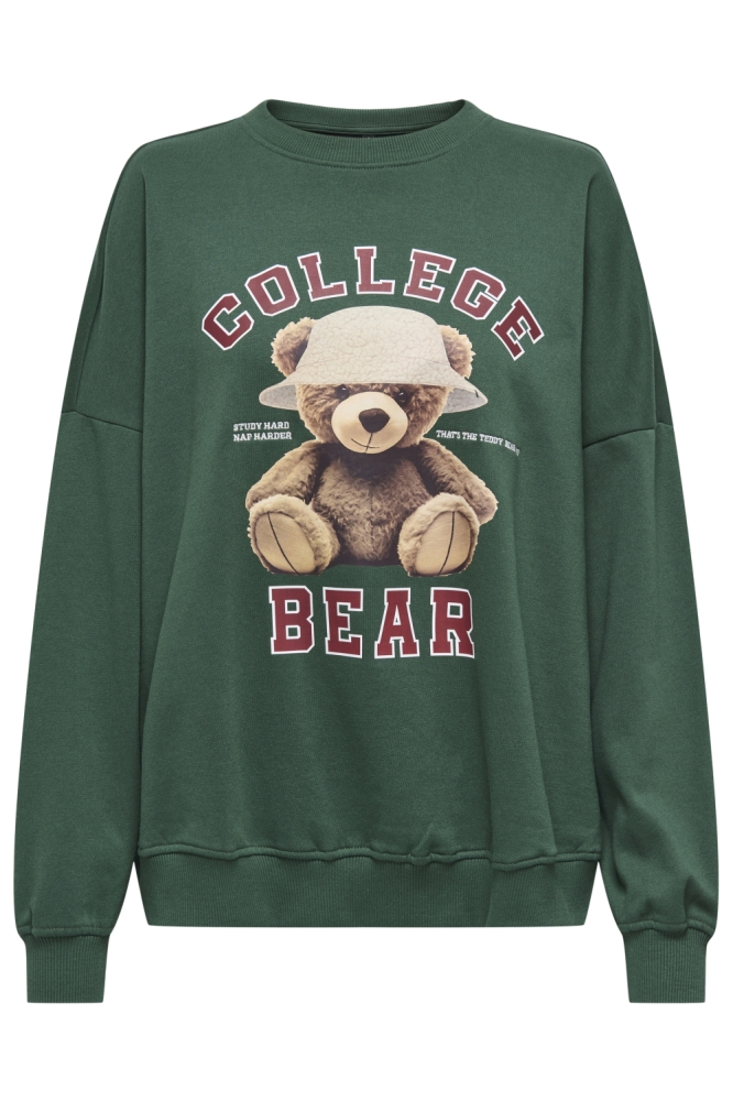 ONLBILA L/S BEAR O-NECK SWT 15356052 PINENEEDLE/COLLEGE